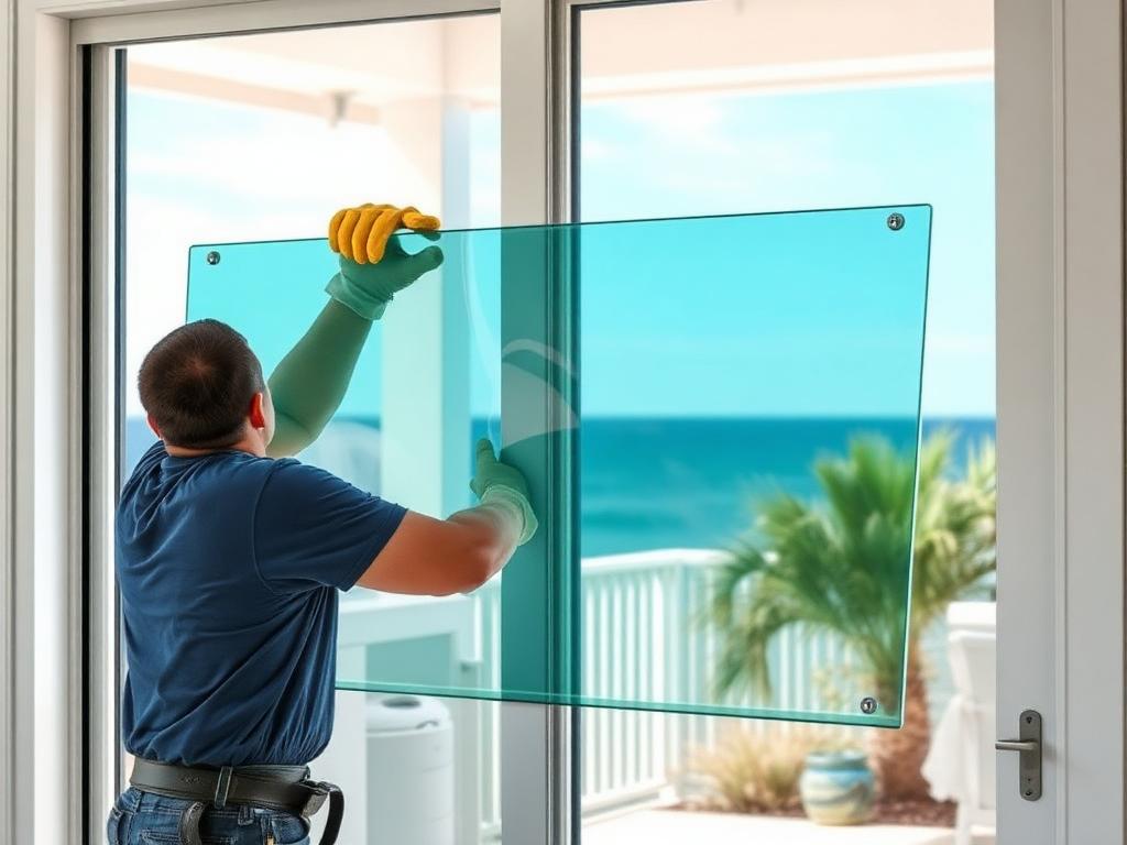 Replacing a broken tempered glass panel on a sliding patio door
